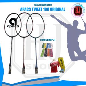 Raket Original Badminton Apacs Tweet 188 Original Bonus Komplit