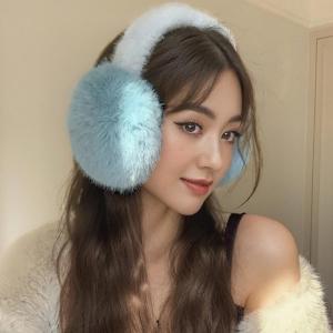 Womens Ear Warmer Adjustable and Foldable Warm Winter Ear Protectors Thick Faux Furs Ear Muffs for Student Winter Use