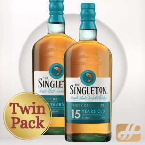 [TWIN PACK] The Singleton of Dufftown 15 Years 70cl 40% : Richer Fruit and Intense Sherry Depth  Bundle of 2 Promotion