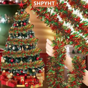 [COD] SHPYHT SPORTS 1pc 5m Christmas Tinsel Garland Metallic Shiny Garland With LED Lights Christmas Tree Garland Thick Hanging Suitable For Home Decor
