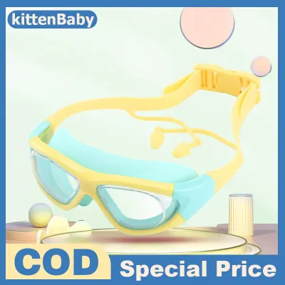 kittenBaby High-definition Kidsrens Swimming Goggles For Boys And Girls Anti-fog Swimming Goggles Large-frame Goggles Comfortable Silic
