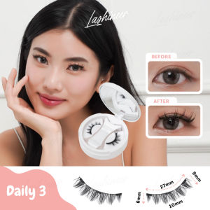 Lashineer Premium 3 Magnet Soft Lashes Instant Magnetic Eyelash Bulumata Palsu Bulu Mata Tanpa Lem Curler Set Refill Reusable Natural Daily Wasado