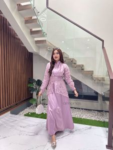 BISA COD - BEST SELLER DRESS FUJI SILK ARMANY BUSUI SIZE M XXL DRESS PESTA KONDANGAN BRIDESMIDE WISUDA TERBARU