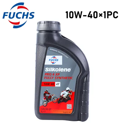 FUCHS Silkolene PRO 4 XP Fully Synthetic 10W-30 4T Motorcycle Engine Oil 1L German Tech Lubricant for Sport Scooter Dirt Bike