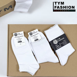 Vớ Cotton dệt cao cấp Nam Nữ TYM - trơn - kích thước Thấp Lửng Cao - Thoáng khí thấm hút tốt - SOCKT001