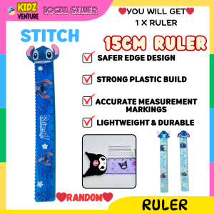 (READY STOCK) Pembaris 3D 15cm Lutsinar Kartun Comel Pelajar Stitch Stationery Cute Transparent Wave Ruler 透明卡通波浪尺文具儿童礼物