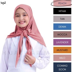 Hijab Instan Pashmina Anak Segitiga Jersey Spandek Warna-Warni Elegan
