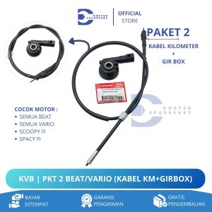 (PROMO) KVB PAKET 2 KABEL KILOMETER + GEAR BOX BEAT / VARIO / SCOOPY / SPACY / BOX SPEDOMETER / GIR