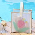 NOBLELUX PVC Túi tote trong suốt Sức chứa lớn Không thấm nước Túi xách trong suốt Di động Thạch Túi đeo vai Phụ nữ. 
