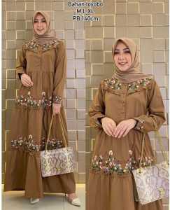 GAMIS NAURA KATUN TOYOBO BORDIR