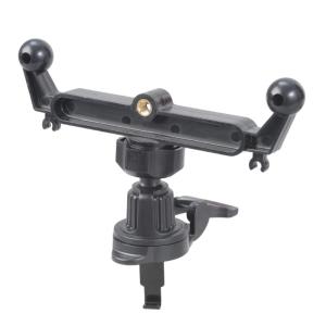 Double 17mm Joint Ball Head Car Mount Grip Holder Air Outlet Hook with 1/4in Female Thread Air Vent Clip for Phone Stand