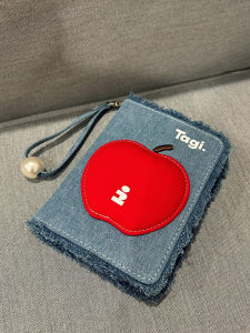 tagi Bag 《 Ping Ping 》 Bang Bang Pearl Denim Passport Holder Document Passport Storage Bag Portable Card Holder