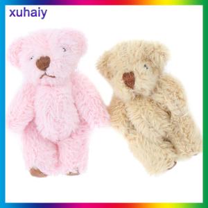 xuhaiy 4.5CM Cute Bear Doll Long hair Bear DIY Clothes Or Mobile Handmade Accessories