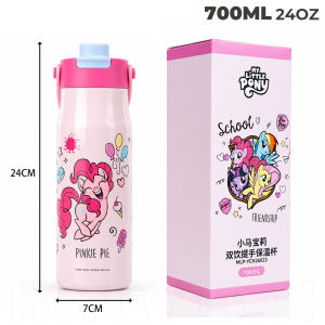 HoneyLion - My Little Pony 700ml 316L Stainless Steel Vacuum Tumbler Leakproof Direct Drink School Bottle with Handle