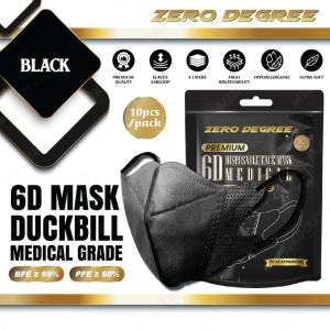 Zero Degree 10pcs 6D Duckbill Mask Face Mask Pelitup Muka Earloop Mask 4 ply 4 Layer Medical Mask 3D Face Mask Duckbill Face Mask lUpgraded Premium Grade  Duckbill Mask KKM Approved Mask Duckbill (MDA Approved)