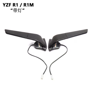 Motorcycle Rearview Side Mirrors Wind Wing Adjustable Rotating with LED Light Rearview mirror For Yamaha YZF R1 r1 M 2020 - 2025