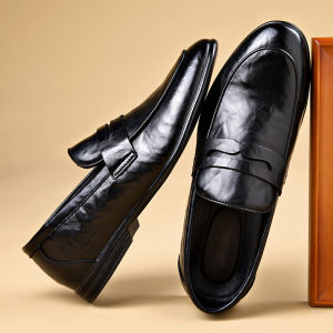 [Free Shipping] New Mens Business Casual Leather Shoes Soft Leather Soft Sole Slip-On Driving Shoes Loafers Moccasins.