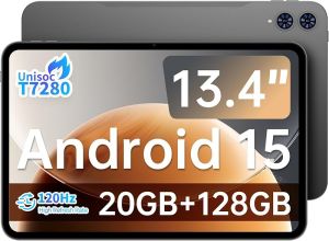แท็บเล็ต TECLAST ขนาด 13.4 นิ้ว Android 15 T65 20GB+128GB หน้าจอ IPS 120Hz 1920x1200 โปรเซสเซอร์ Octa-Core 2.2Ghz แบตเตอรี่ 8H Wi-Fi+4G LTE GPS ช่องเสียบหูฟัง 3.5 มม. สำหรับคนรักดนตรี