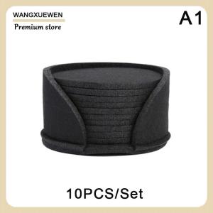 [COD] 10 cái bộ tròn cảm thấy đế lót ly bàn ăn bảo vệ đế lót ly chịu nhiệt cà phê trà nóng uống cốc placemats