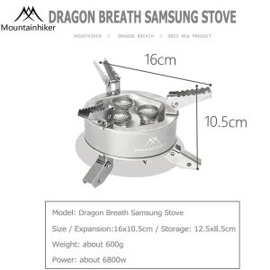 MOUNTAINHKIER outdoor camping mini stove 18000W stove portable folding camping dual-use gas stove gas stove mini stove camping stove gas