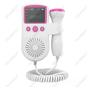 GEARBEST Baby Monitor with Fetal Doppler Gel Portable Design Affordable Medical LCD Screen Accuracy
