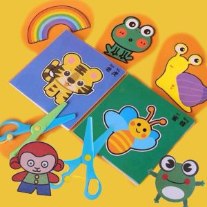 Childrens paper-cut manual kindergarten 2-3-6 years old 4 to 7 baby starter diy making materials educational fun toys
