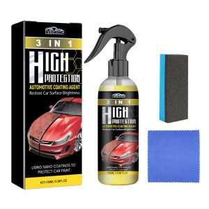 Rayhong 3-in-1 Coating Agent (Yellow) - Removes Oil Stains Polishes Protects Repairs Scratches Cleans and Maintains Car Paint Coating Agent