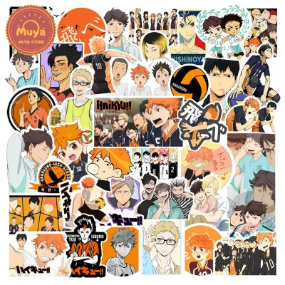 MUYA 100pcs Haikyuu Anime Stickers for Kids Waterproof Japan Cartoon Stickers Graffiti Stickers