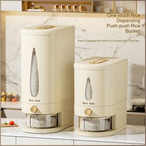 Rice Bucket Seal Insect-proof and Moisture-proof Rice Storage Box Convenience Press Type