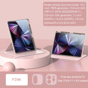 🔥Free Lens Protector🔥360° Rotate Flip Case for iPad 10th Gen iPad 9th Generation 11th Gen Case 7th 8th Case For iPad M2 Air 11 / 13 Air 5 Air 4 M4 Pro 11 Pro 12.9 13 inch with Pencil Holder Clear เคสโทรศัพท์ Tablet Case