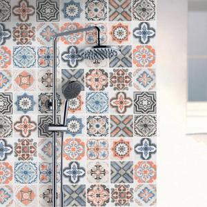 สติกเกอร์ติดผนังกันน้ำห้องน้ำ Ubin Dapur หนากันน้ำมันกันความชื้นวอลล์เปเปอร์มีกาวในตัว100ซม.