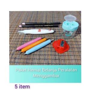 Rautan Krayon Giotto Pensil Penebal Joyko Alat Kerik Gambar 6 Mata Rautan Dua Lubang Stipo Greebel Peralatan Menggambar