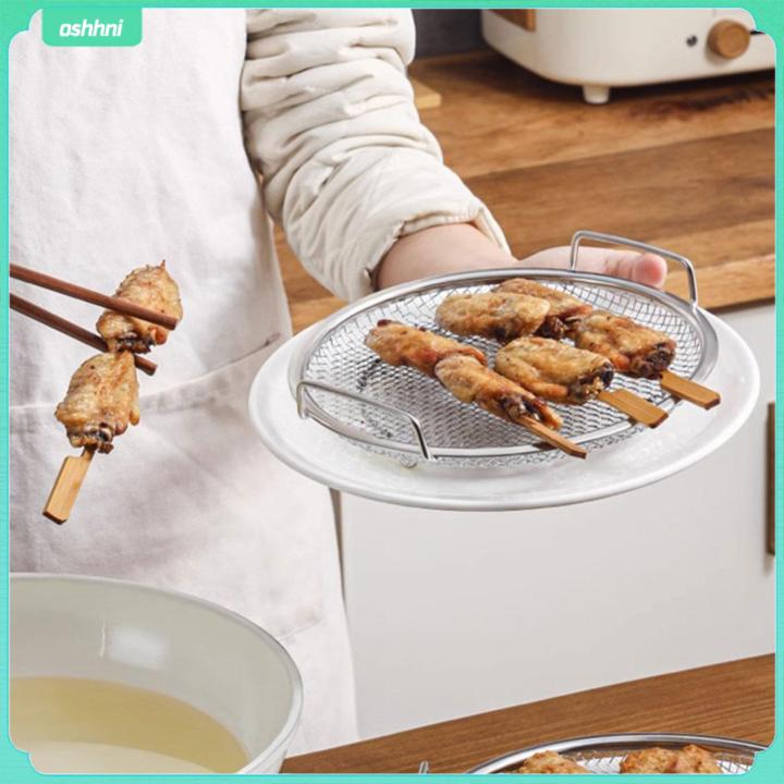 oshhni Deep Fryer Oil Strainer Fry Chip Fryer Basket Stainless Steel