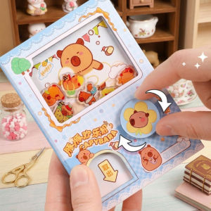 80-Page capsule toy notebook A6 pocket notebook full-color mini diary fun childrens stationery pocket planner/notebook.
