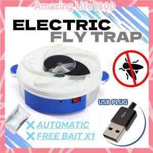 Automatic USB Plug Fly Trap Electric Fly Catcher Insect Traps Insect Killer Indoor Free Bait Pest Control Device