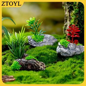 ZTOYL Nhà búp bê mini mô phỏng cây xanh Mô hình nhà búp bê tự làm nhà vườn ngoài trời cảnh trang trí