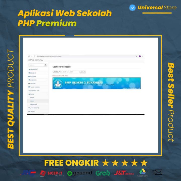 Source Code Aplikasi Web Sekolah PHP Codeigniter Belajar Skripsi ...