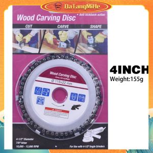 4 Inch 22 Gigi Wood Carving Disc / Mata Gerinda Gergaji / Disc Chain Saw Pahat Potong Ukir Kayu
