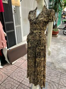 Set bộ 2 món chất thun lưới áo buộc dây vạt và quần ống rộng