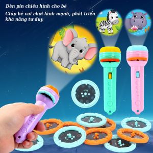 ĐÈN PIN CHIẾU 80 HÌNH CHO BÉ CÓ HỘP