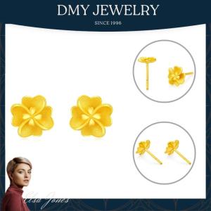 DMY Jewelry Emas 916 Original Lelong/Earings for Women Modern/Fashion Flower Earrings/Subang Telinga Perempuan