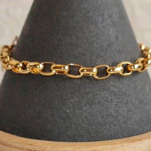 DGOD Gelang Tangan Celup Emas Design Kotak