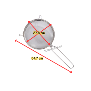 กระชอนสแตนเลสขอบหนา (กระชอนอันใหญ่)