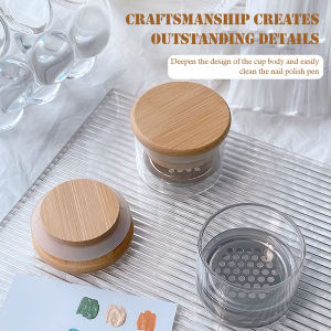 Nail Brushes Washing Pen Cup Water Cleaner Easy Cleaning Portable Brush Stainless Steel Mesh Layers Washer For Nail Art Sequins