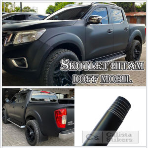 Sticker Skotlet Mobil Motor Hitam Black Doff Permukaan Halus Kap Atap Body Mobil (ukuran P: 50cm x L: 1.5 meter )