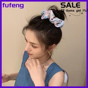 fufeng Hàn Quốc thời trang hoa scrunchies phụ nữ Cô Gái Đàn hồi tóc ban nhạc cao su phụ kiện Tie tóc vòng dây headdress mũ nón
