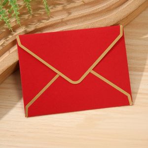 FPOTSK 10pcs Vintage Gold Stamping Envelopes Bronzed Seal Invitation Card Decoration Envelope Set Invitation Card High Grade Blessing Thank Envelopes Paper Postcard