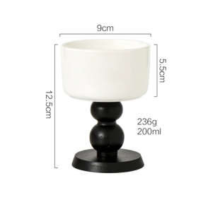Tempat Lilin Keramik Retro Ceramic Tall Bowl Candle Holder Jewelry Tray Home Decor