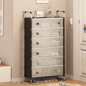 4-7 Layer Shoe rack organizer with cover Dustproof Waterproof Storage Box Indoor and outdoor Clothes Rack Simple Drying Floor Multifunctional 4/7 Tier Organizer Coat Hat Bedroom hanger shoe