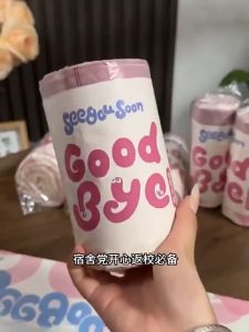 🗑️ Beg Sampah Pink Goodbye Drawstring Trash Bag Roped Rubbish Bags Leakproof Durable Household Kitchen 50PCS